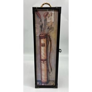 Golf theme wooden wine gift box